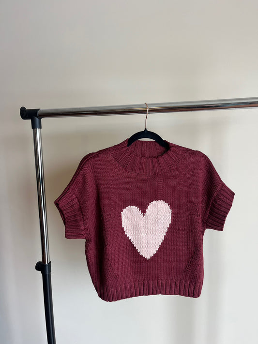 Heart Knitted Top